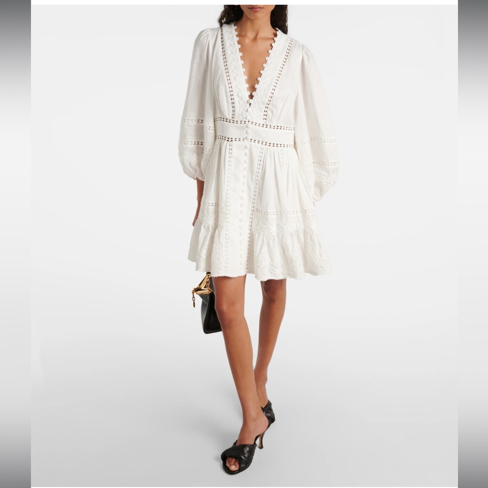 Zimmermann Pop Trimmed Mini Dress
